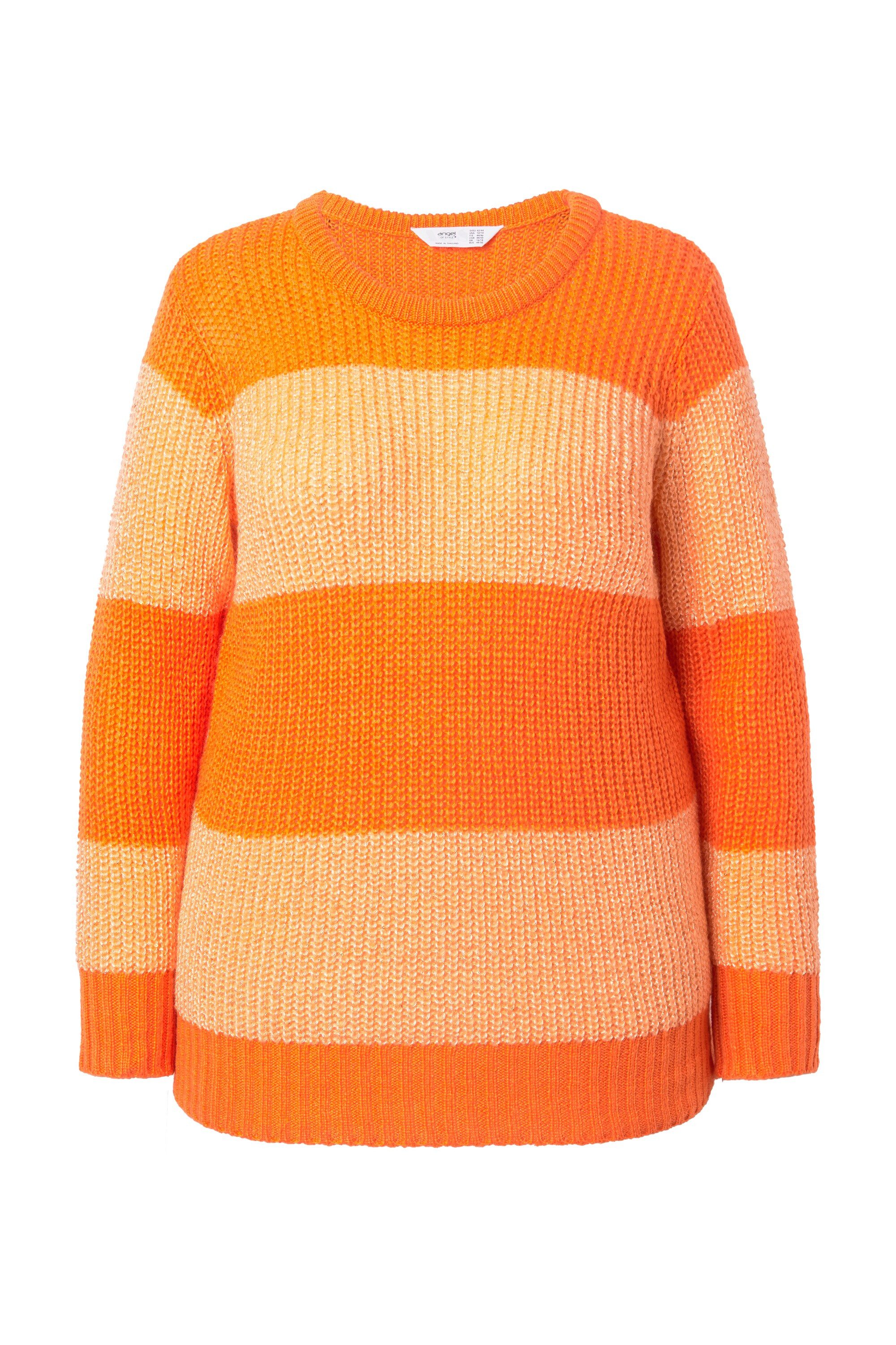 Angel of Style Strickpullover Pullover Straight Fit Blockstreifen Pailletten