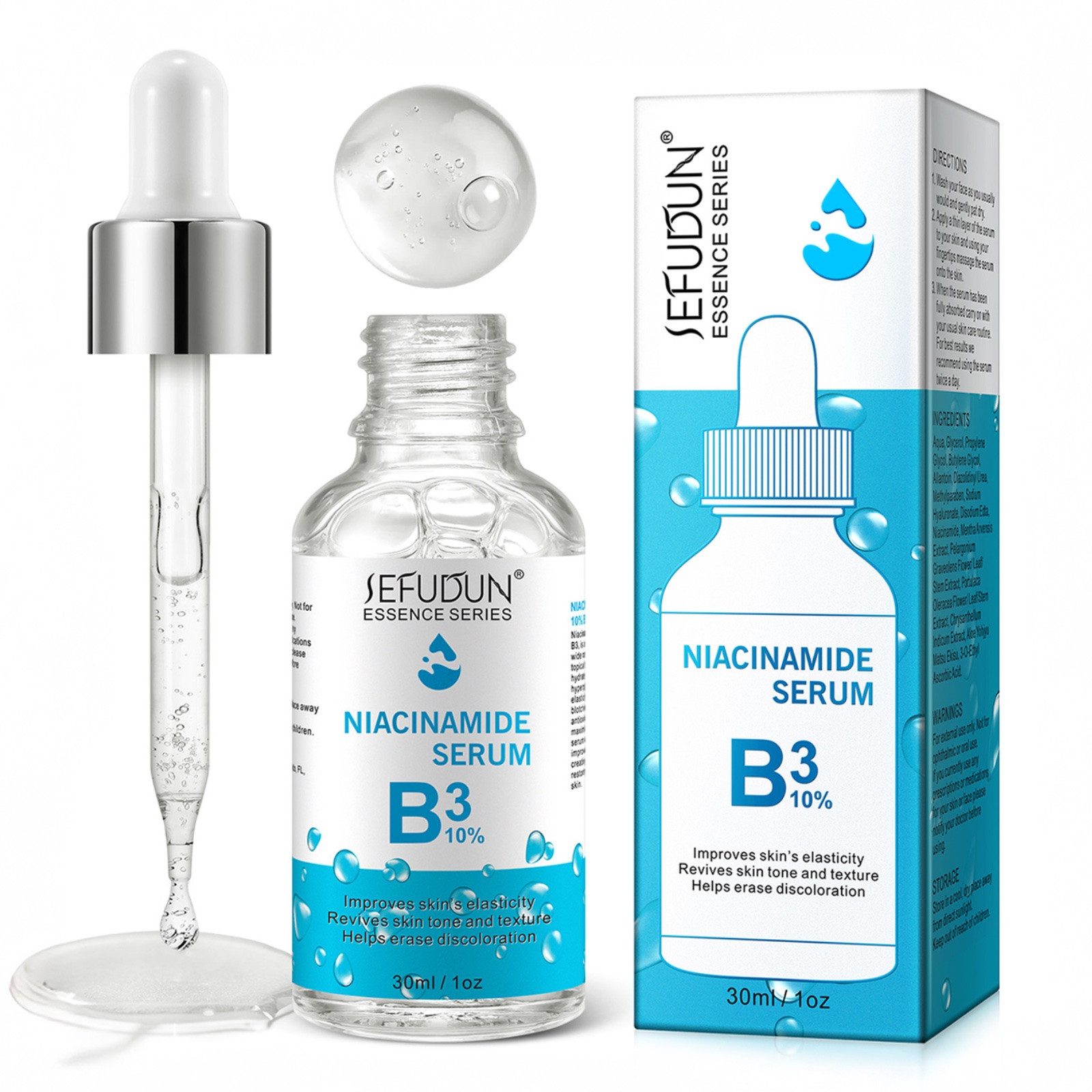 P-Beauty Cosmetic Accessories Gesichtsserum Niacinamide Hyaluronsäure B3 10% Haut Face Serum Microneedling, 1-tlg., Gesichtspflege, Serum, NIACINAMIDE SERUM B3