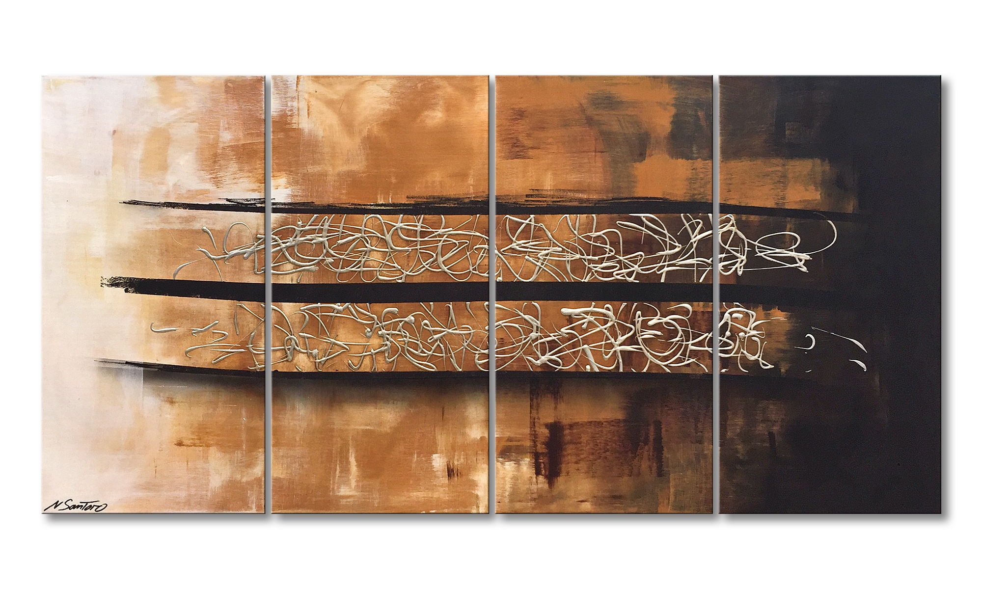 Gemälde Blasted Night 160 x 80 cm