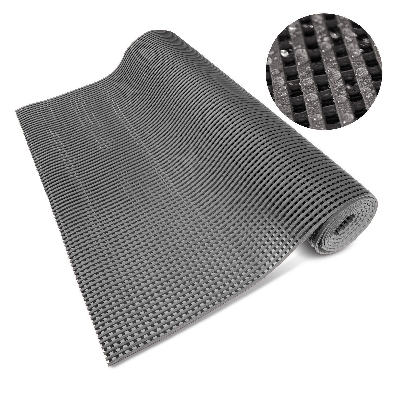 Floordirekt Antirutschmatte Adria, 10 Größen, 4 Farben, Antirutschläufer, Stärke 12 mm, Antibakterielle Beschaffenheit