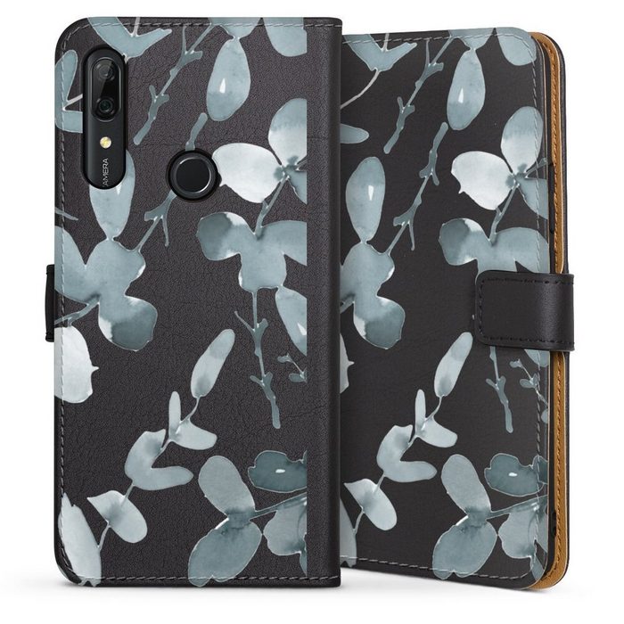 DeinDesign Handyhülle Eukalyptus Muster Blume Eukalyptus pattern ohne Hintergrund Huawei P Smart Z Hülle Handy Flip Case Wallet Cover Handytasche Leder