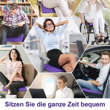 yozhiqu Sitzkissen Übergroßes doppeltes dickes Sitzkissen,Gel-Sitzkissen,Bürostuhlkissen, Linderung von Hüftschmerzen, die durch langes Sitzen verursacht werden
