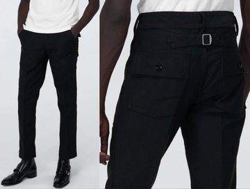 Tom Ford Loungehose TOM FORD TAPERED FIT PANTS HOSE W BUCKLE ARMY NAVY TROUSERS ICONIC JEA