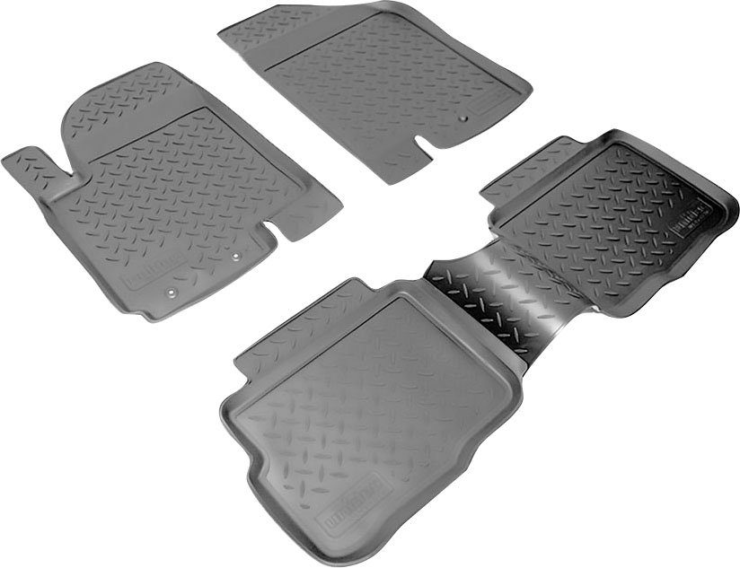 RECAMBO Passform-Fußmatten CustomComforts (4 St), für Kia Soul, Typ AM 2008 - 2014, perfekte Passform