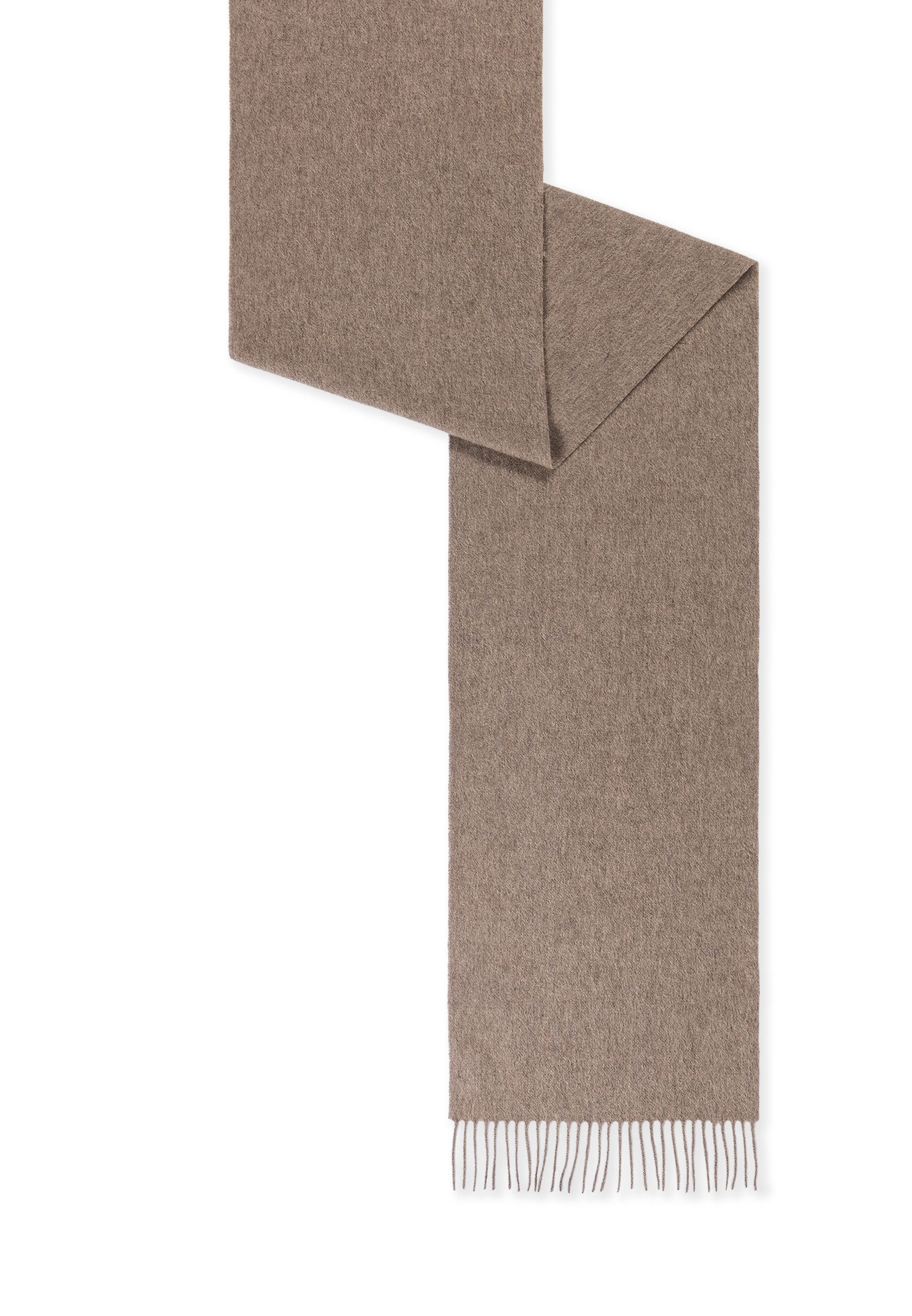 Roeckl Strickschal CLASSIC SOLID HERREN, Klassischer Kaschmirschal mit Fransen