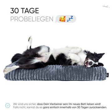 Freudentier Hundekorb Orthopädisches Memory Foam Hundebett aus Cord "Let's get cozy"
