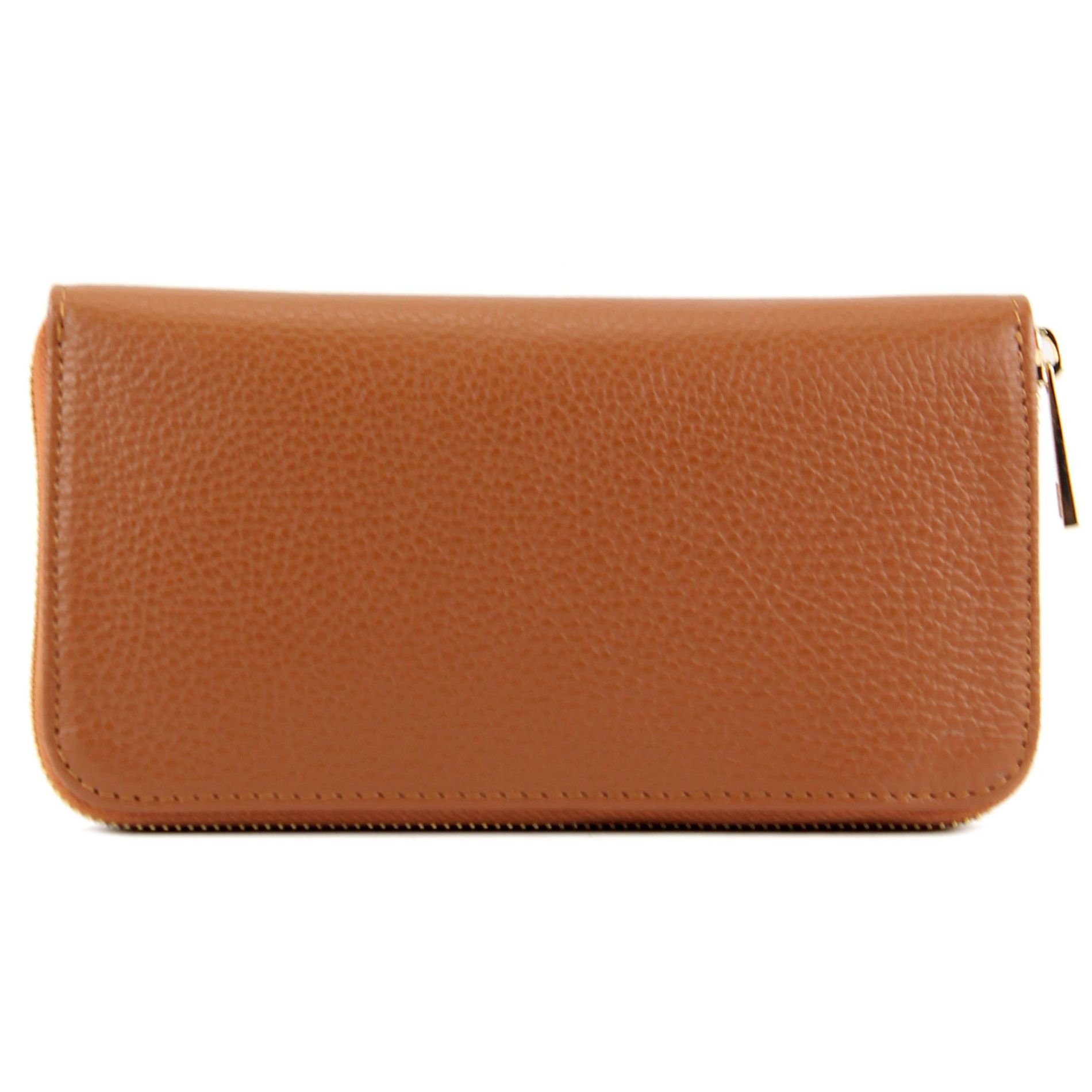 modamoda de Clutch P02, Echtleder Handmade in Italy P02 Cognac