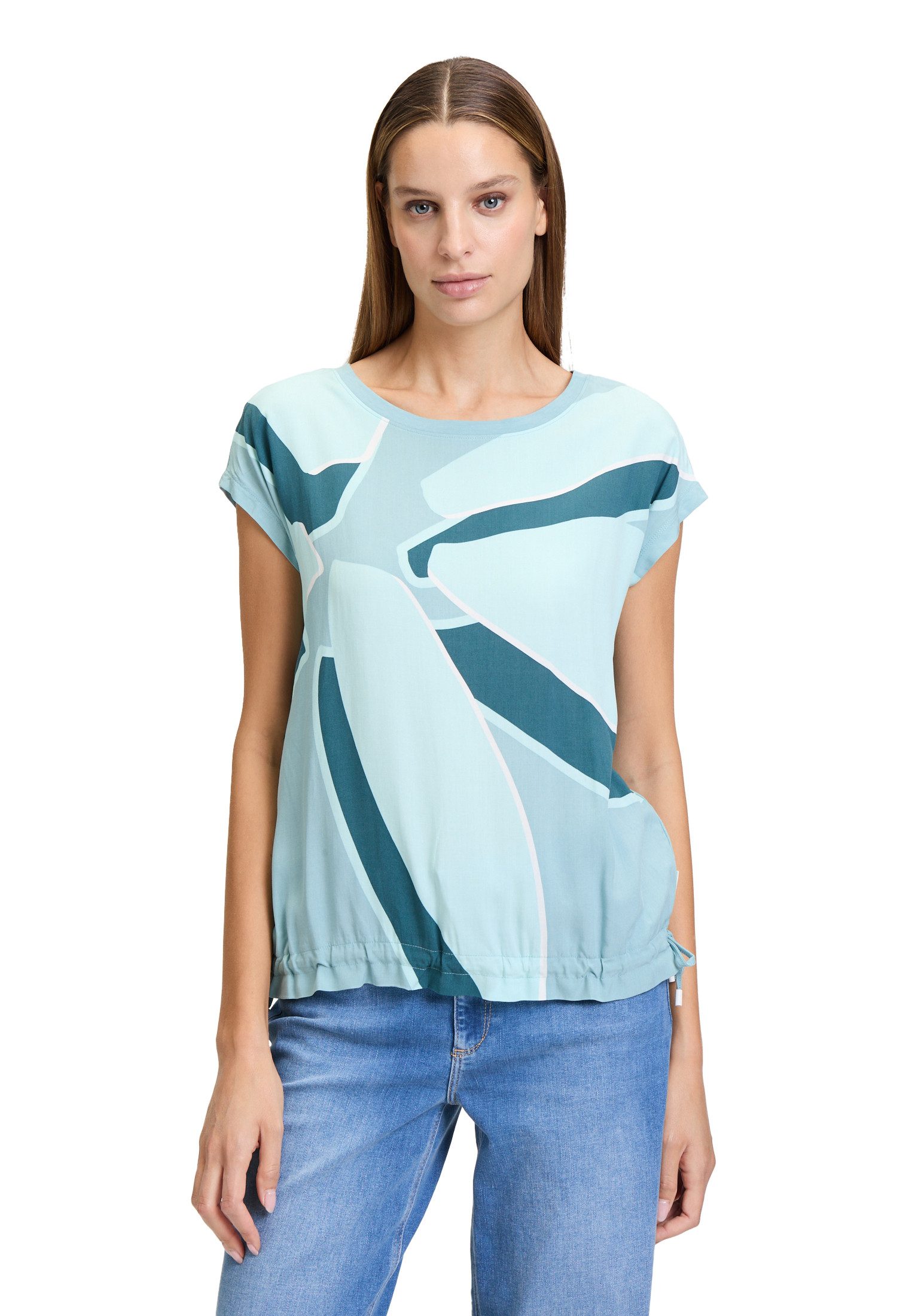 Kurzarmshirt Betty & Co Patchwork-Shirt mit Print