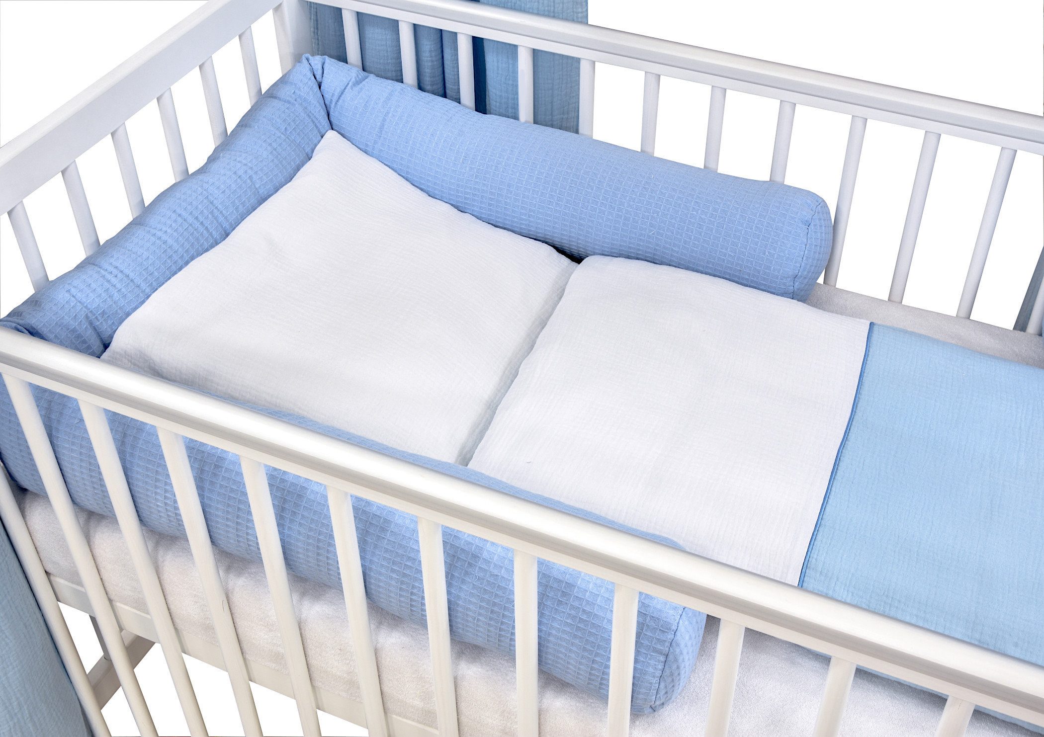 Baby-Delux Komplettbett Hausbett Babybett Komplettset Waffelpique günstig online kaufen