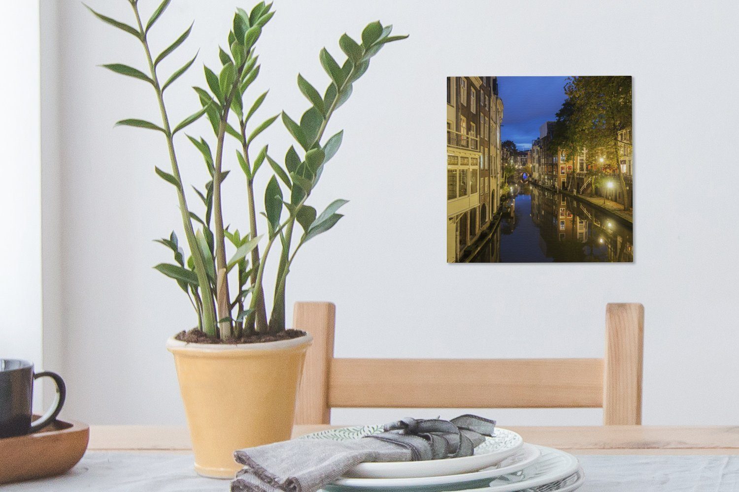 Schlafzimmer Wohnzimmer Leinwandbild - Leinwand (1 OneMillionCanvasses® für Kanal Niederlande, Utrecht Bilder St), -