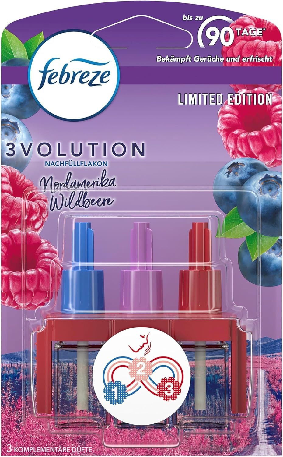 Febreze Raumduft-Nachfüllflasche Febreze 3Volution Duftstecker Nachfüllflakon Nordamerika Wildbeeren (1-St)