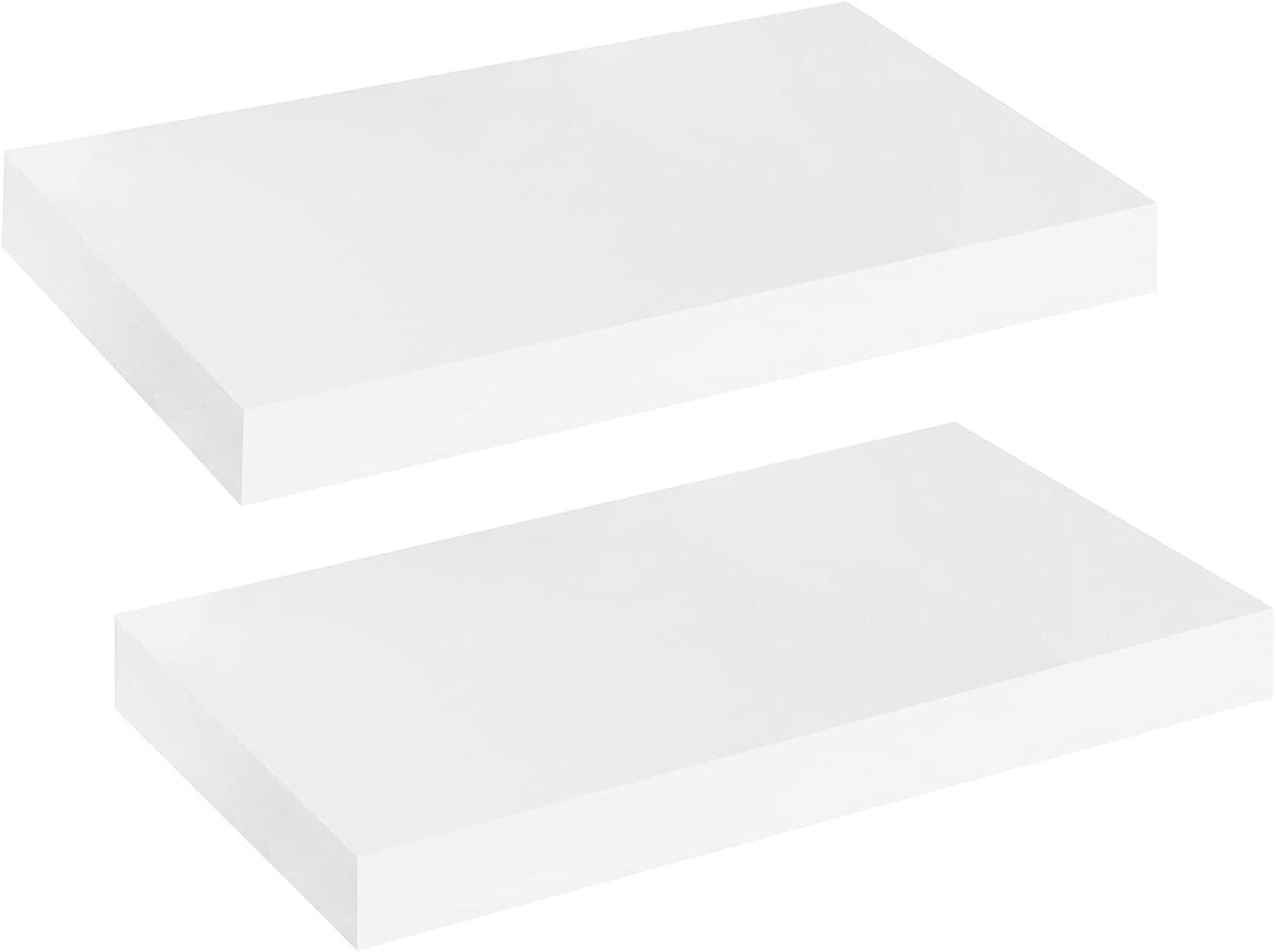 Hoobro Wandregal, 40 cm Schweberegal 2-tlg., mit unsichtbaren Halterungen, bis 20 kg belastbar