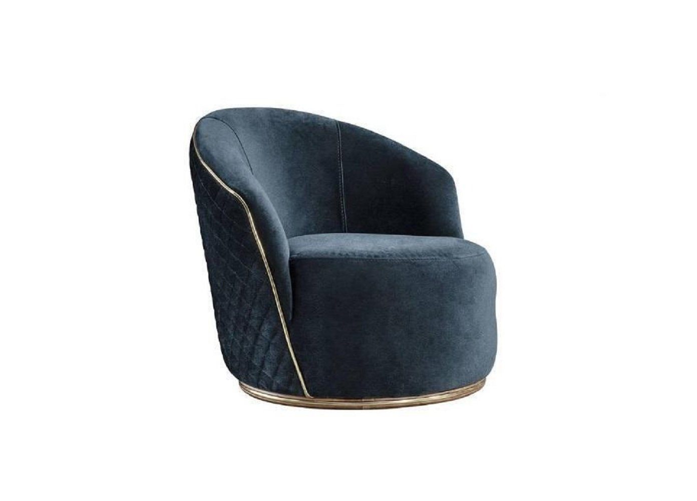 (1-St., 1x Relax Sessel in Sessel Design Lounge Polster Made Club Sessel), Möbel Europa Luxus Sessel Neu Blau JVmoebel