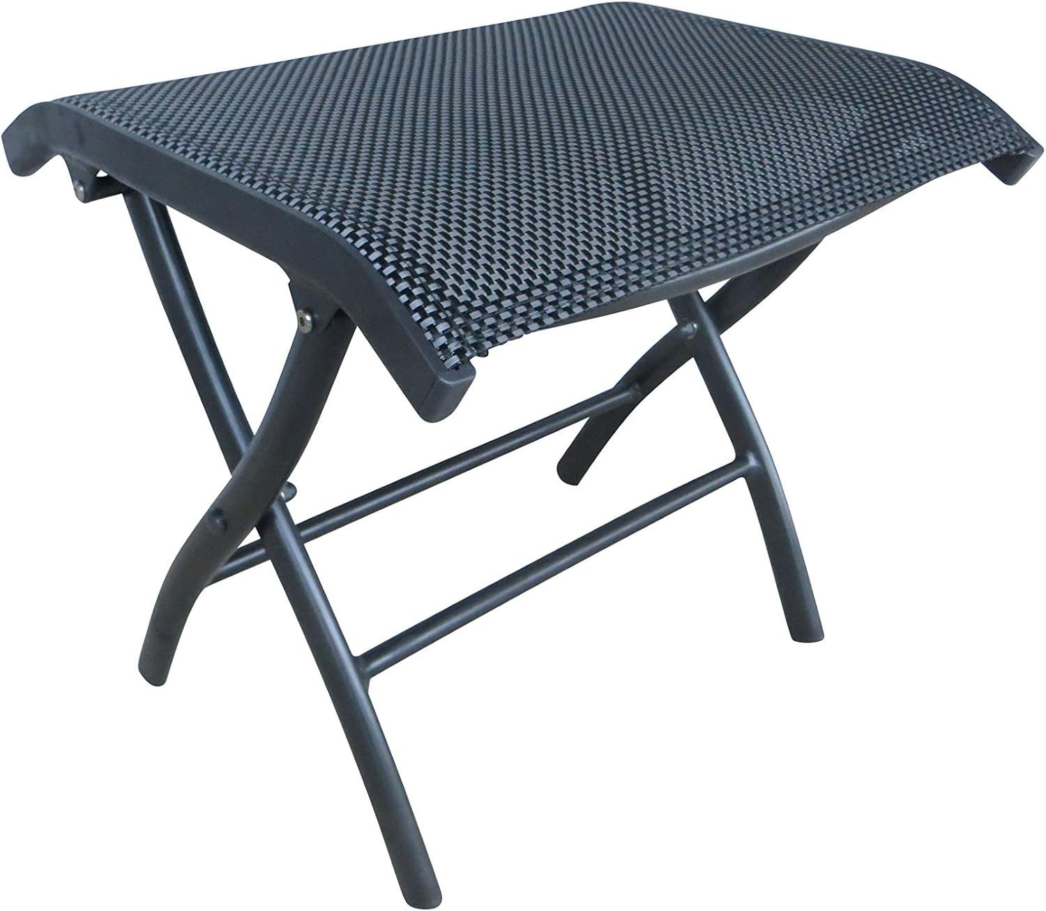 doppler® Fußhocker Detroit anthr. mixed silber Alu Hocker klappbar