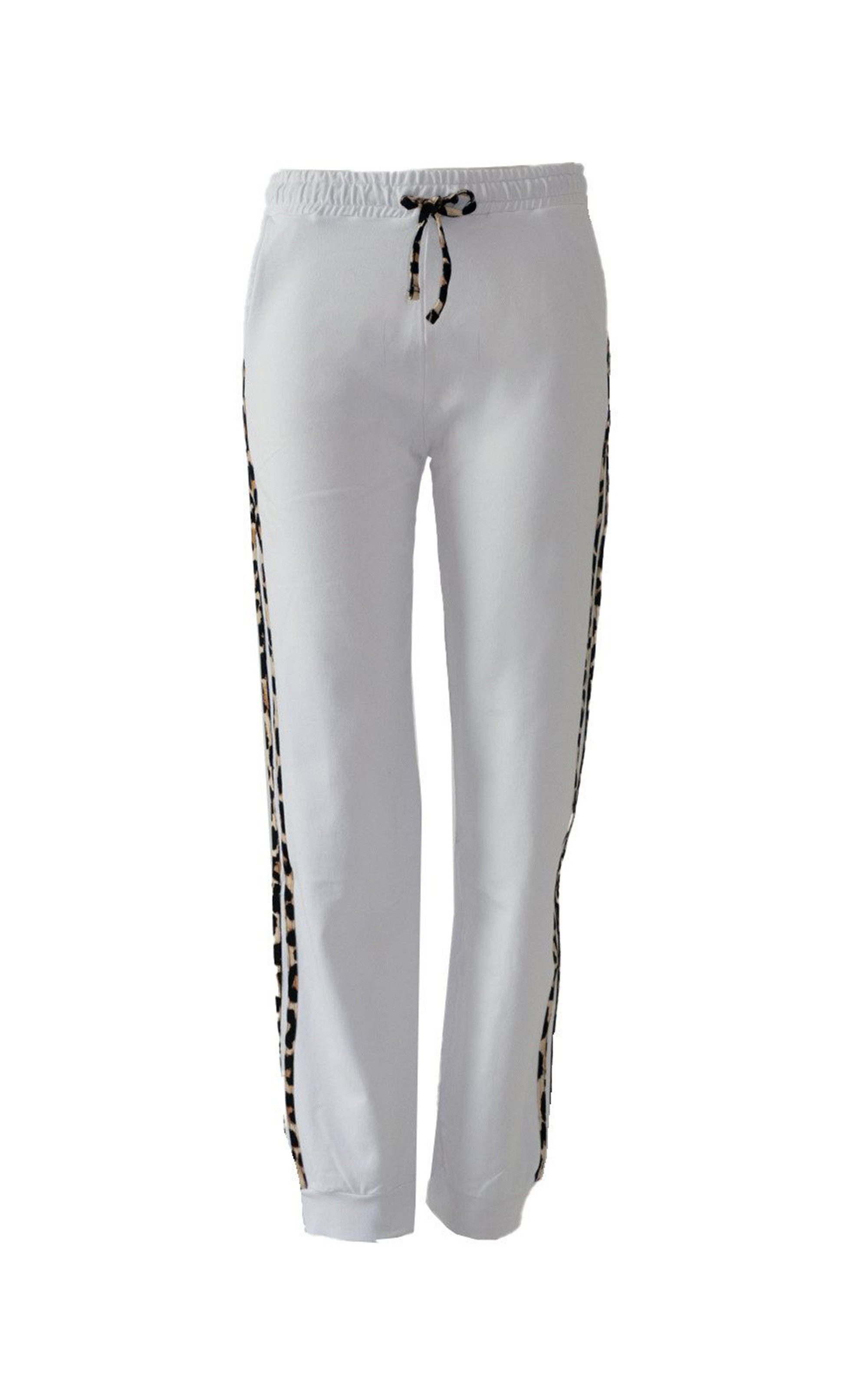 Passioni Freizeitanzug in weiß mit Leopardendetails, günstig online kaufen