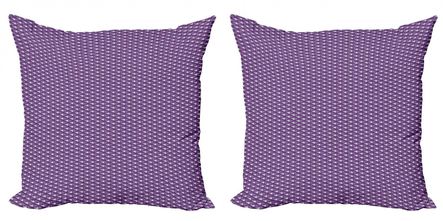 Diagonal Abstrakte Kissenbezüge Digitaldruck, Violet Stück), (2 Accent Geometrie Abakuhaus Modern Doppelseitiger