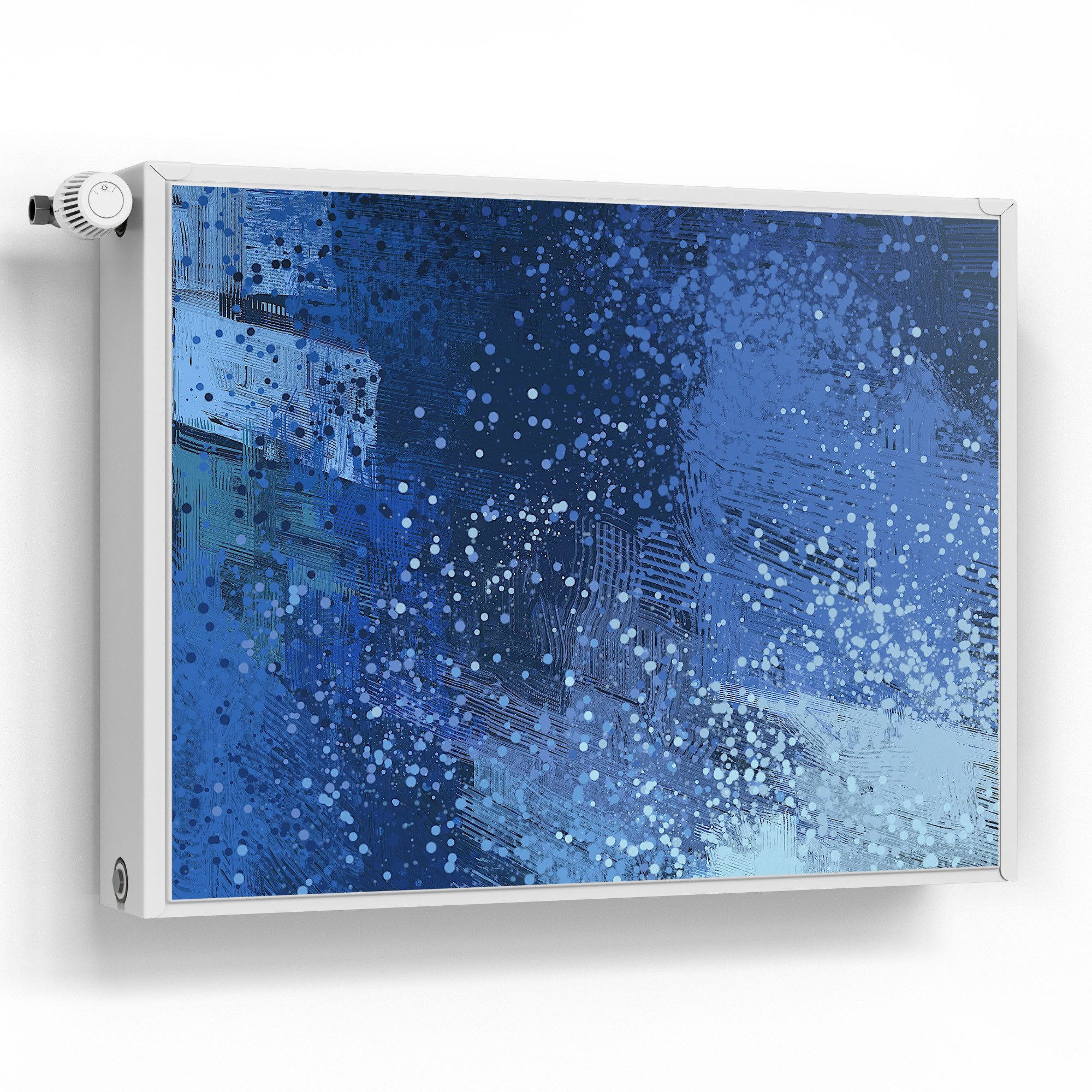DEQORI Magnetfolie 'Blaue Impression', beschreibbar Heizung Magnetmatte magnetisch Magnetfolie