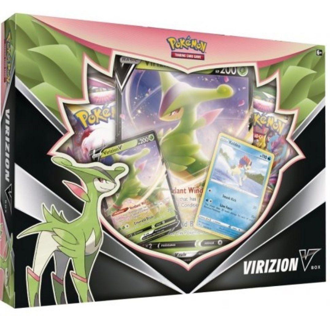 The Pokémon Company International Spiel Pokemon Sammelkartenspiel Virizion V Box (english TCG cards), 4 Boosterpacks