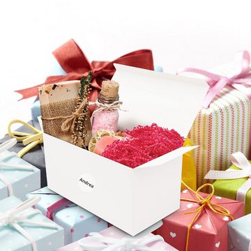 Belle Vous Geschenkbox Weiße Kartons mit Deckel - 50er Pack - 23 x 11,5 x 11,5cm