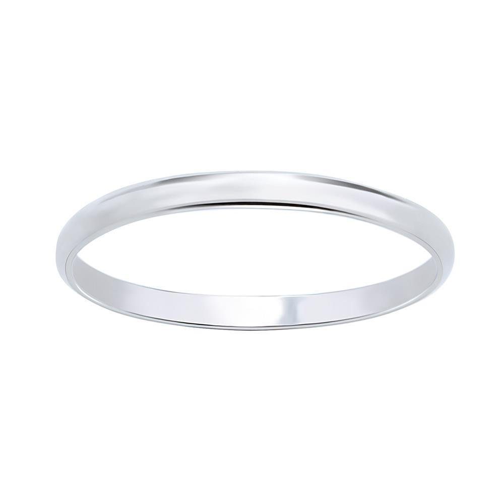 BUNGSA Fingerring Ring klassisch schmal aus 925 Silber Unisex 52 (16,6) (Ring, 1-tlg), Damen Herren