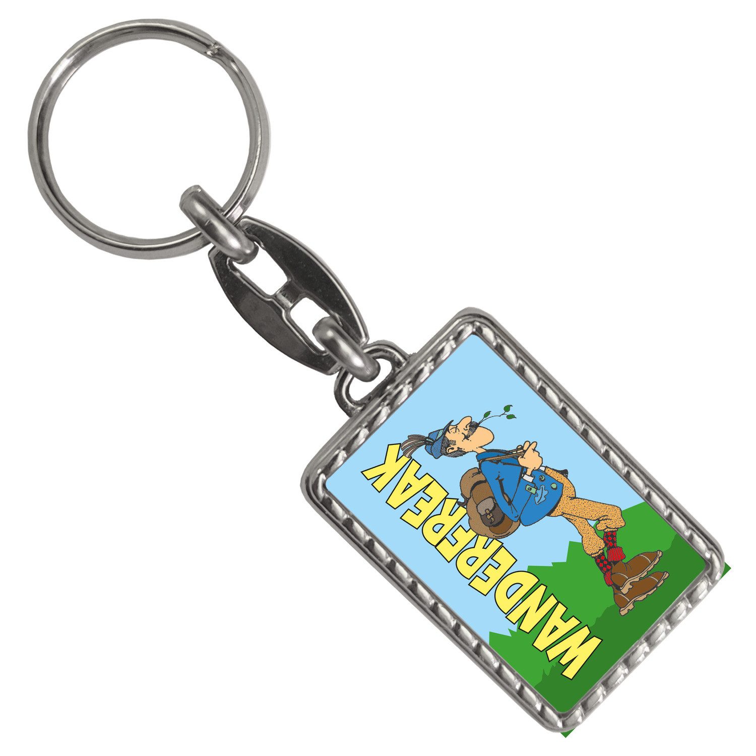 Schlüsselanhänger Wanderfreak Schlüsselanhänger mit Bordüre