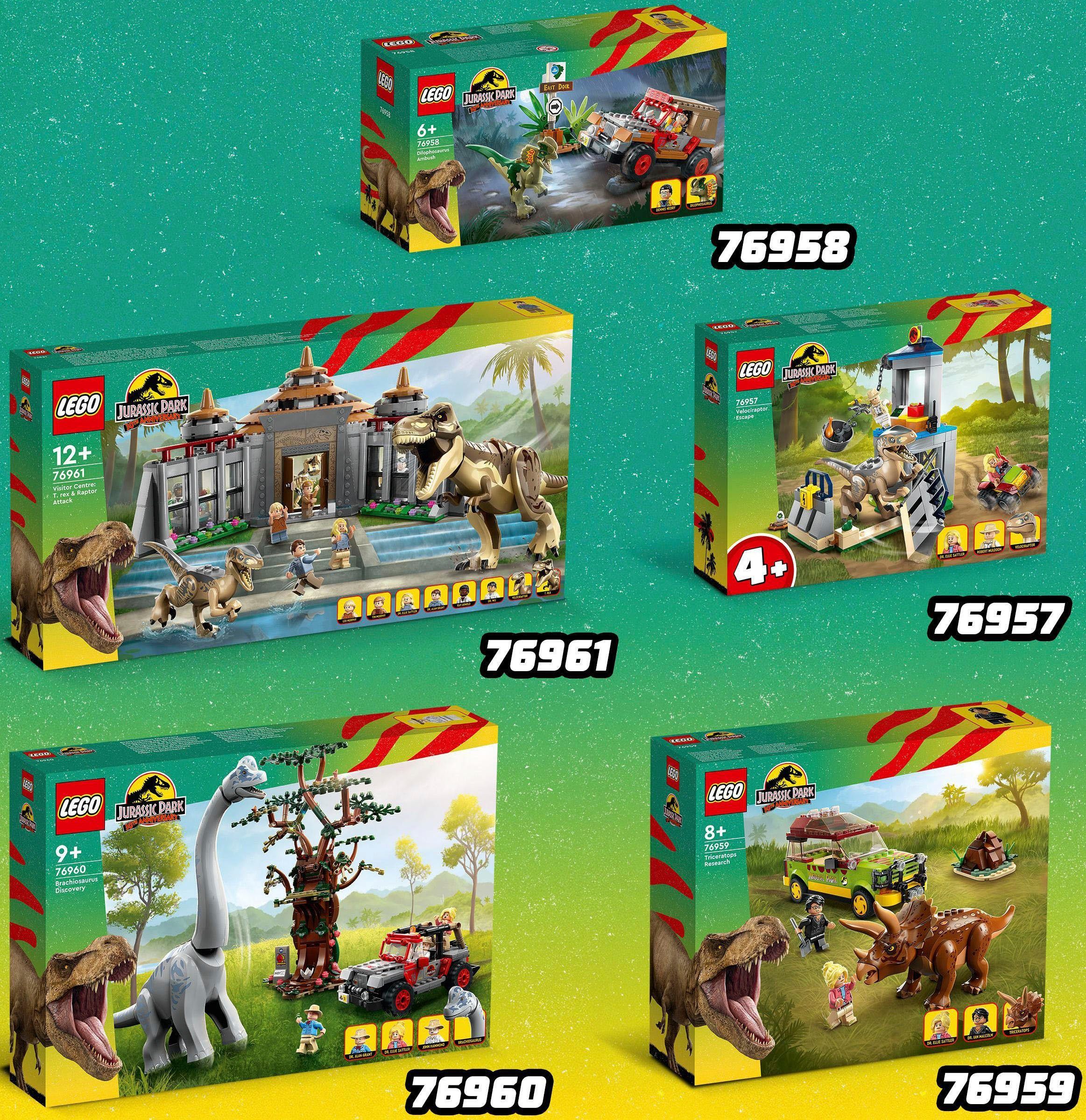 Jurassic Park, LEGO® (211 St), Europe des (76958), Hinterhalt LEGO® Konstruktionsspielsteine Made Dilophosaurus in