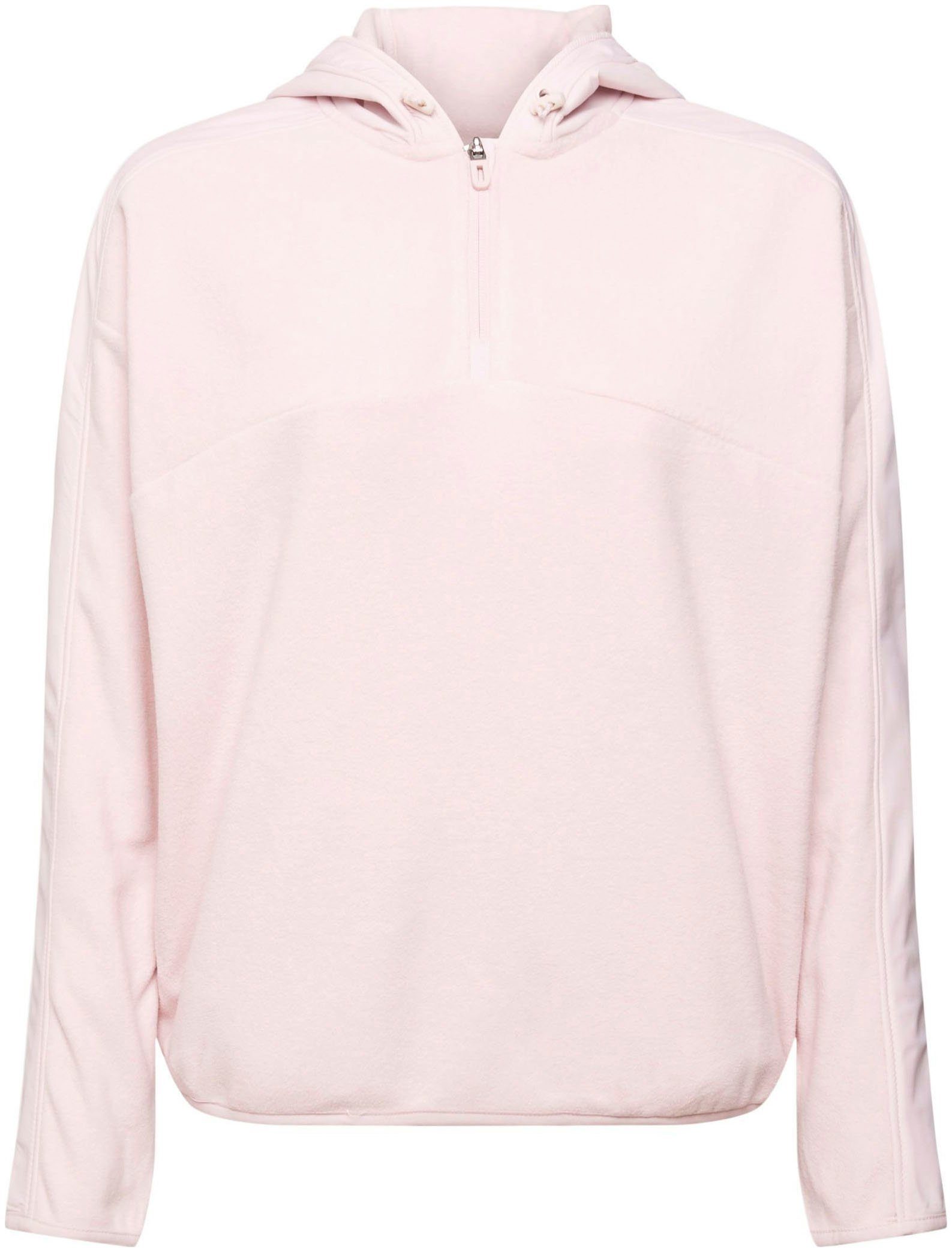 esprit sports Sweatshirt mit rosa halbem Reißverschluss