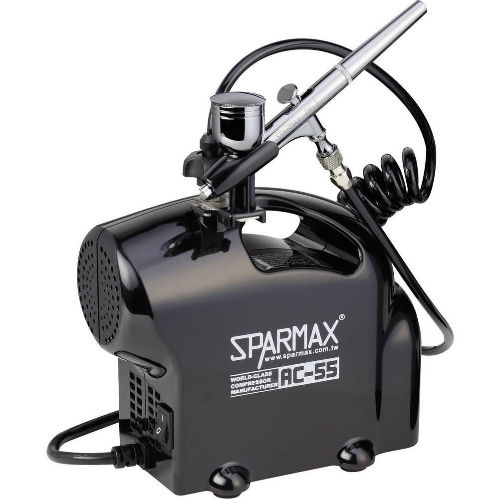 Sparmax Airbrush-Kompressor Airbrush-Set mit Kompressor SK-55, mit Kompressor
