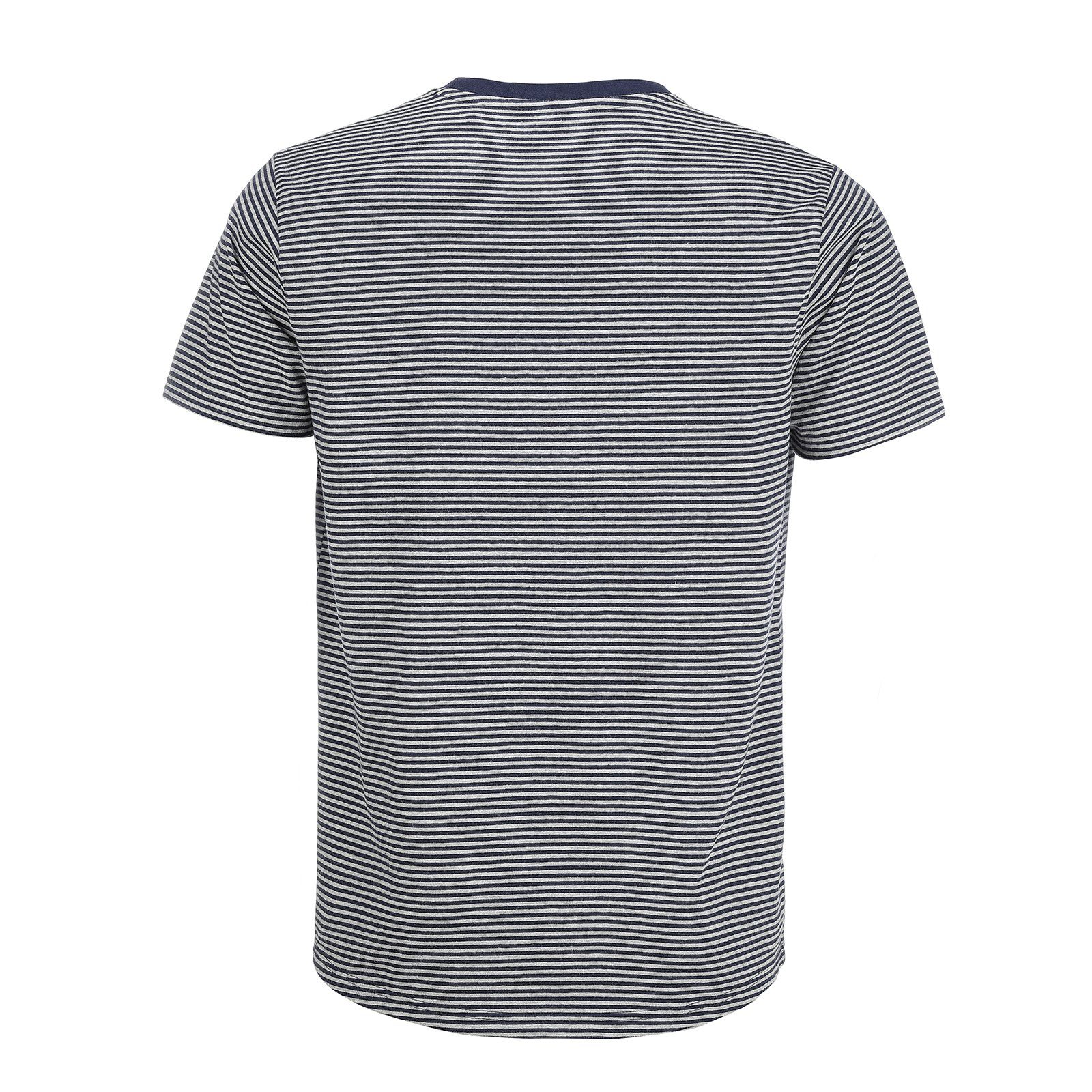 Streifen Herren Kurzarm-Shirt modAS - Shirt gestreift Baumwolle mit aus T-Shirt