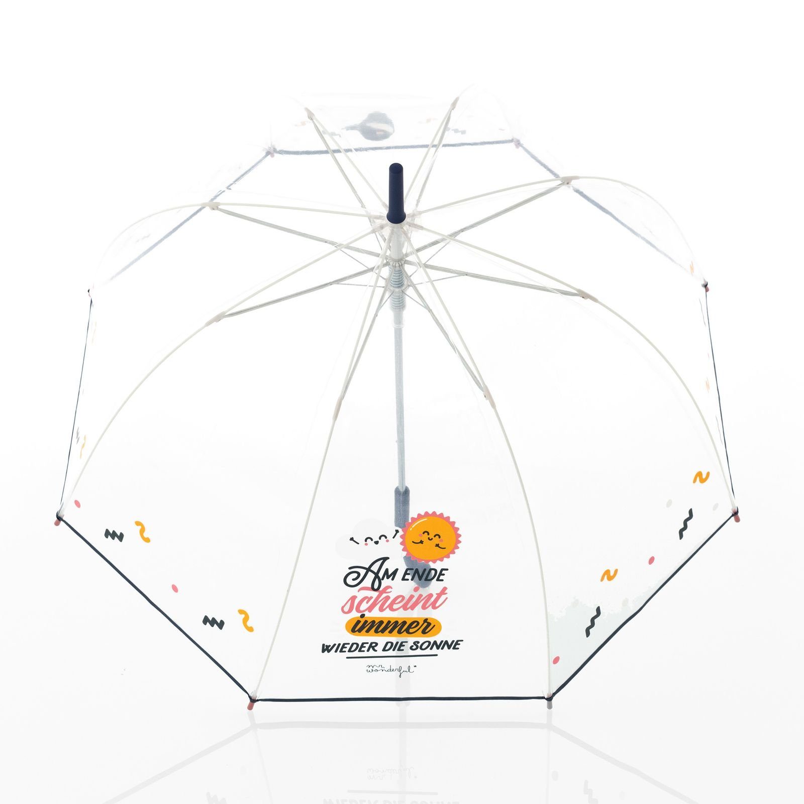 doppler® Taschenregenschirm Transparent Glockenschirm Regenschirm 77354MW Stockschirm Sunshine