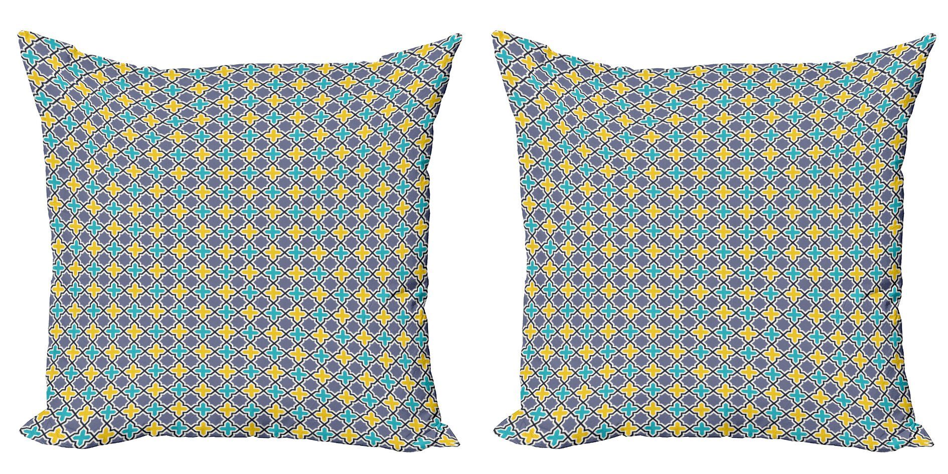 Kissenbezüge Modern Retro-Muster Abakuhaus Gitter Accent Antik Stück), Digitaldruck, Doppelseitiger (2