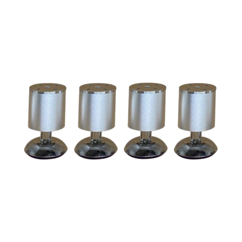 HOOZ Möbelfuß 4er Set Möbelfuß Aluminium Matt 8cm - höhenverstellbar