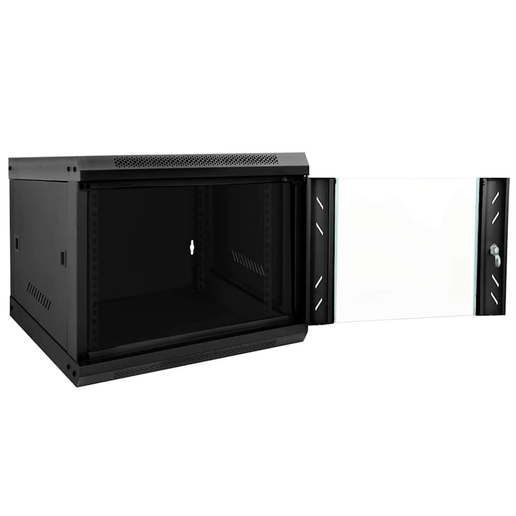 vidaXL Netzwerkschrank mit Speicher Schwarz 53 x 60 x 45 cm Stahl Netzwerk-Adapter