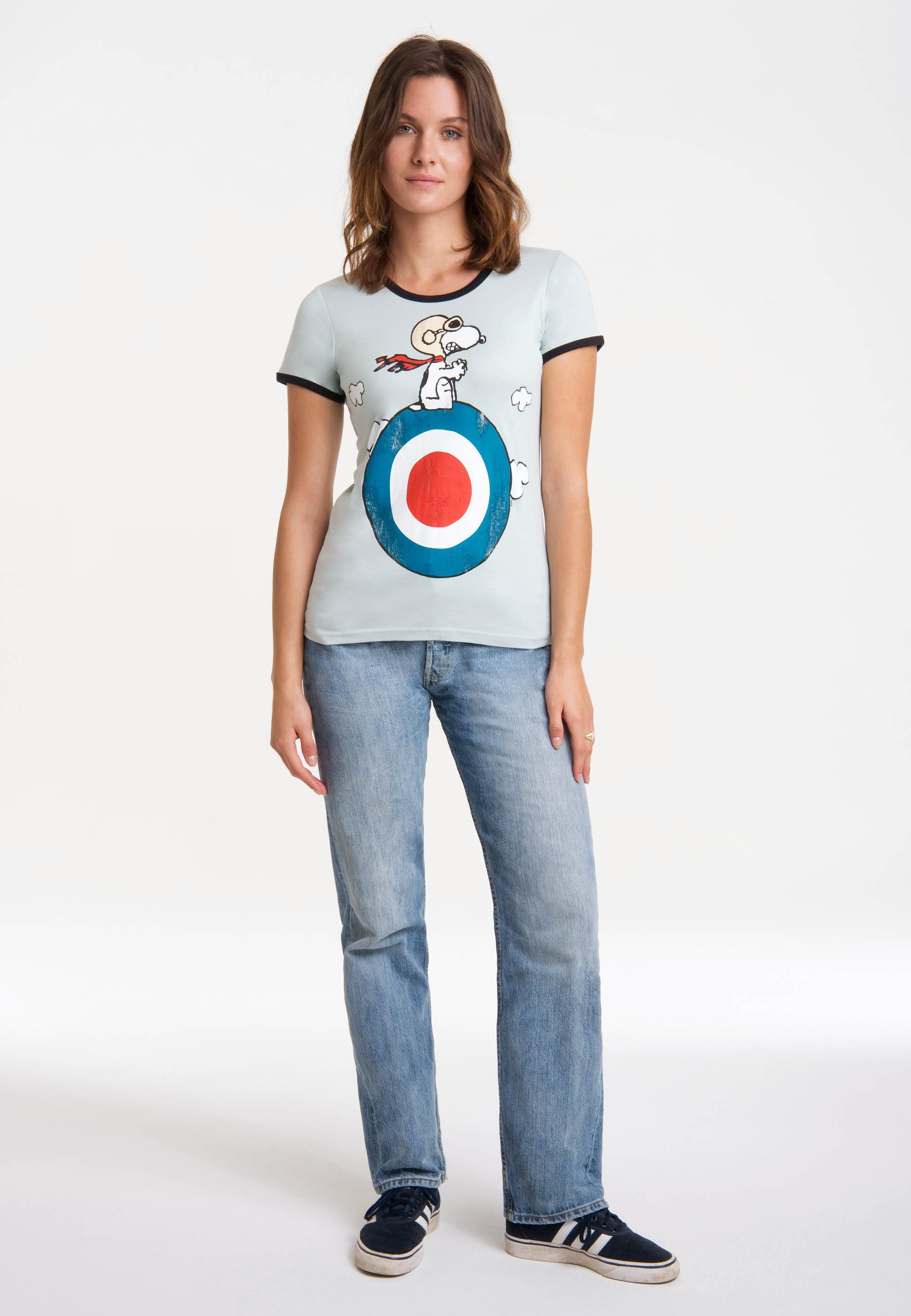 LOGOSHIRT T-Shirt Peanuts - Snoopy mit lizenziertem Print