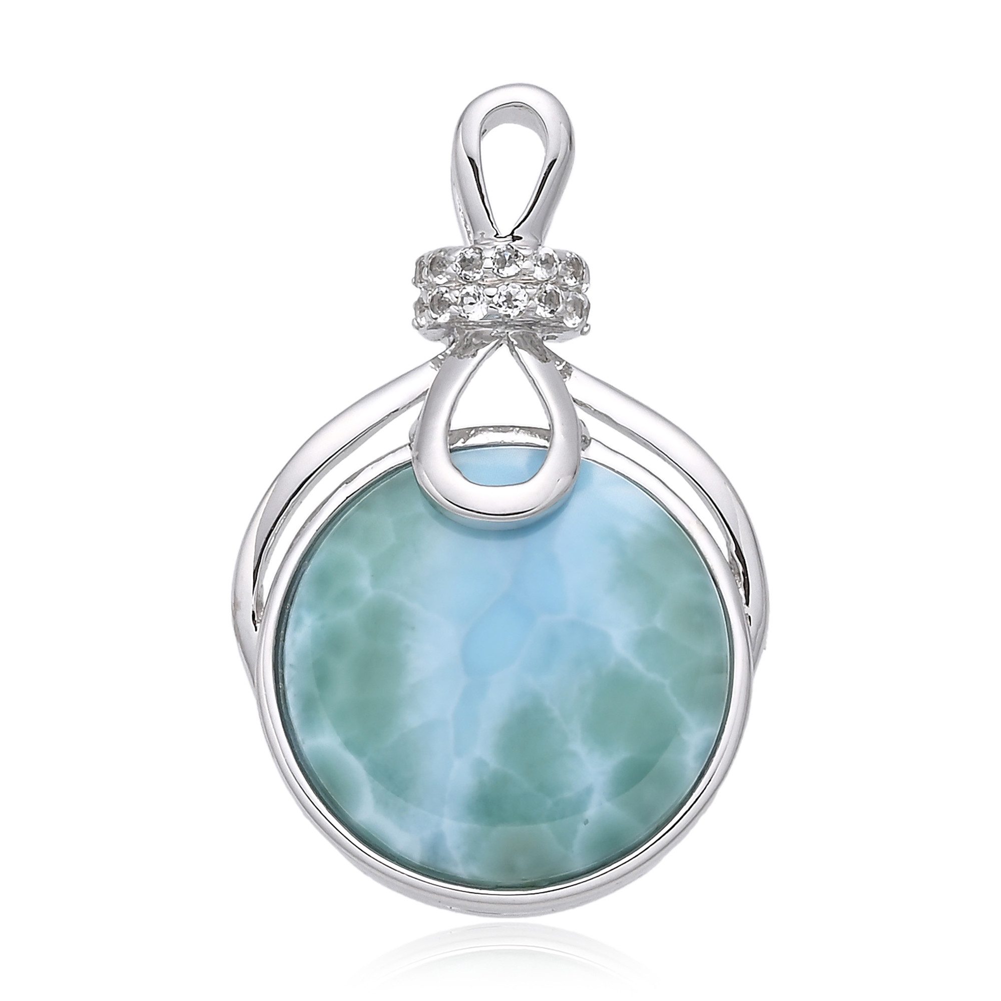Cavill Kettenanhänger Larimar Silber Anhänger, Dominikanisch 12,47 ct (1-tlg)