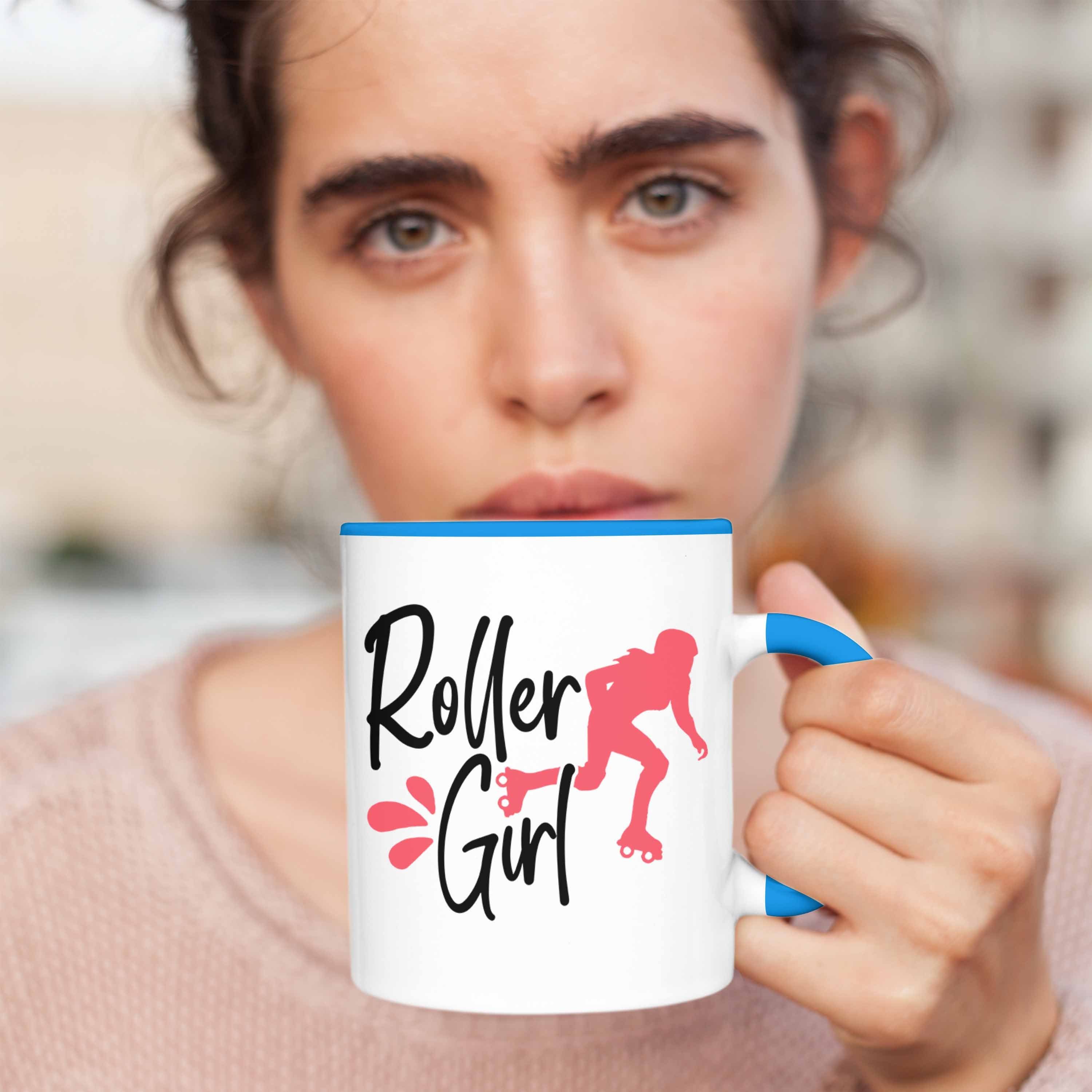 Girl" Roller Girls Nostal Blau Tasse Lustige "Roller für Geschenk Tasse Trendation Rollschuh