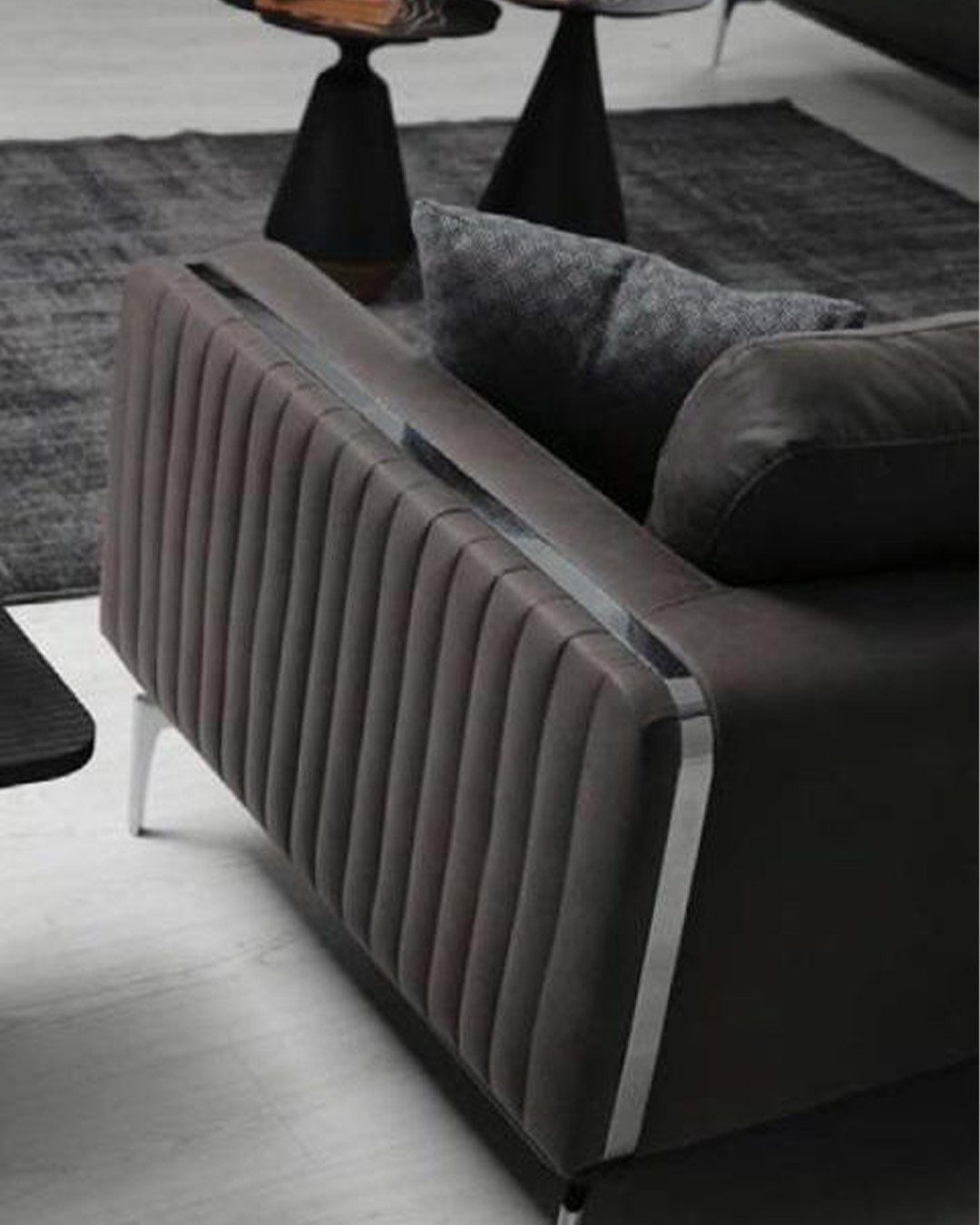 Sitzer Sofa Graue JVmoebel Sofagarnitur Garnitur Sofas in Europe Sofa Sessel Made Modern, 3+3+1