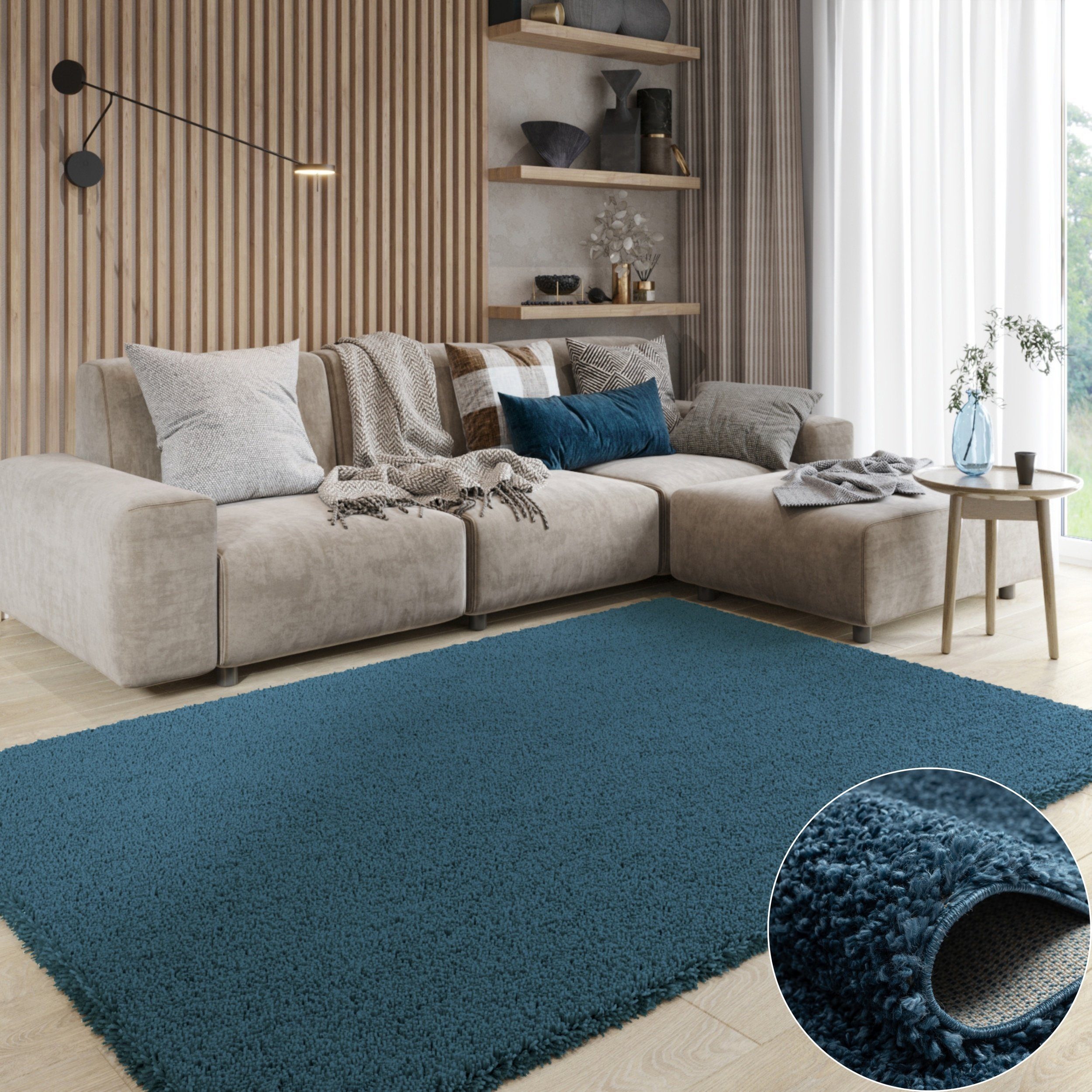 Wohnando Teppich MY-RUG Hochflorteppich Shaggy Star 90x60cm, rechteckig, Hö günstig online kaufen