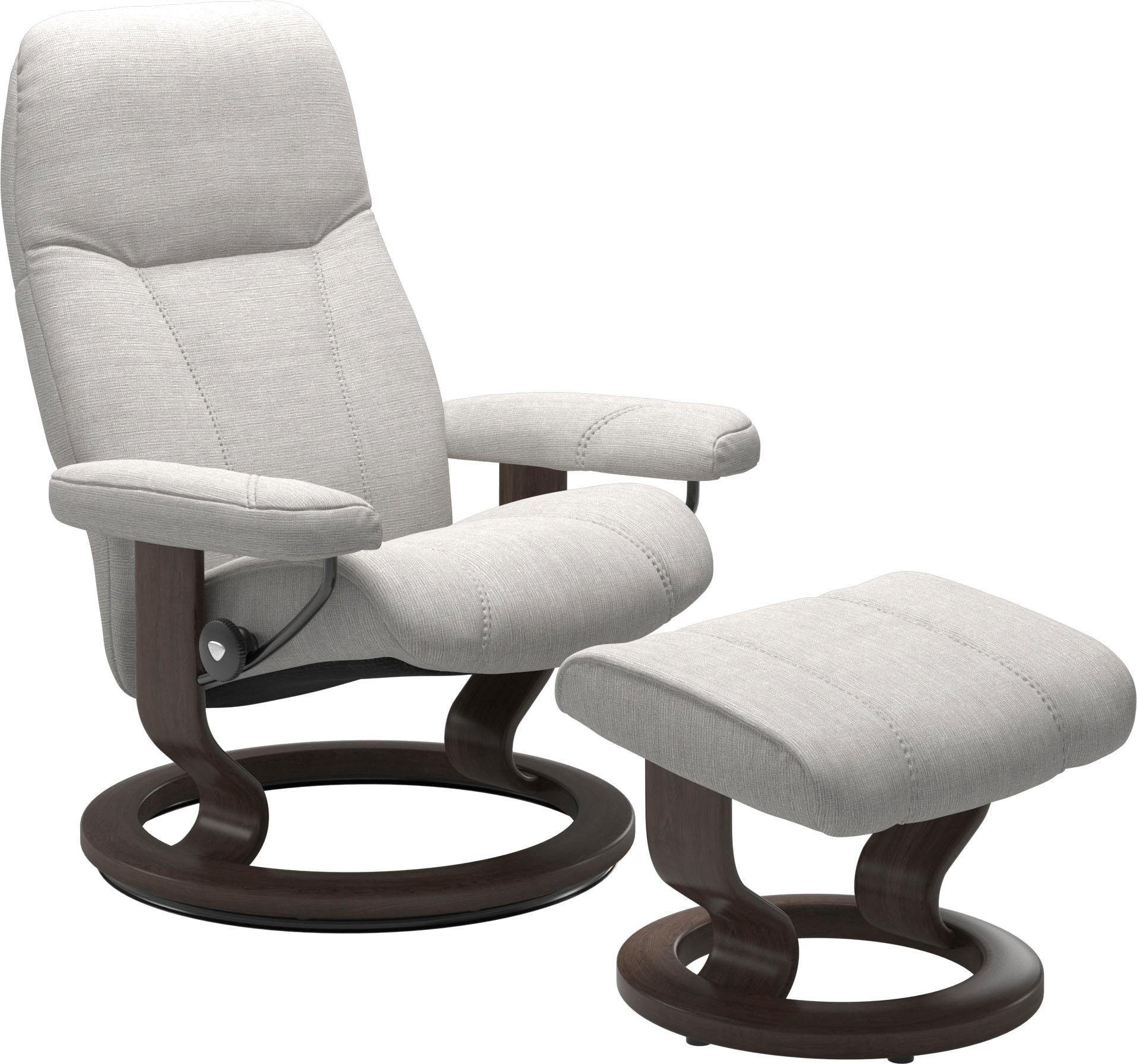 Stressless® Relaxsessel Consul (Set, Relaxsessel mit Hocker), mit Hocker, mit Classic Base, Größe M, Gestell Wenge