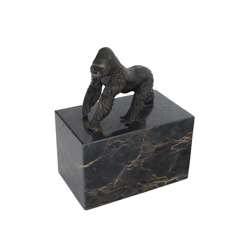 AFG Tierfigur Bronzefigur Tierfigur Skulptur Bär mit Junges aus Bronze (1 St)