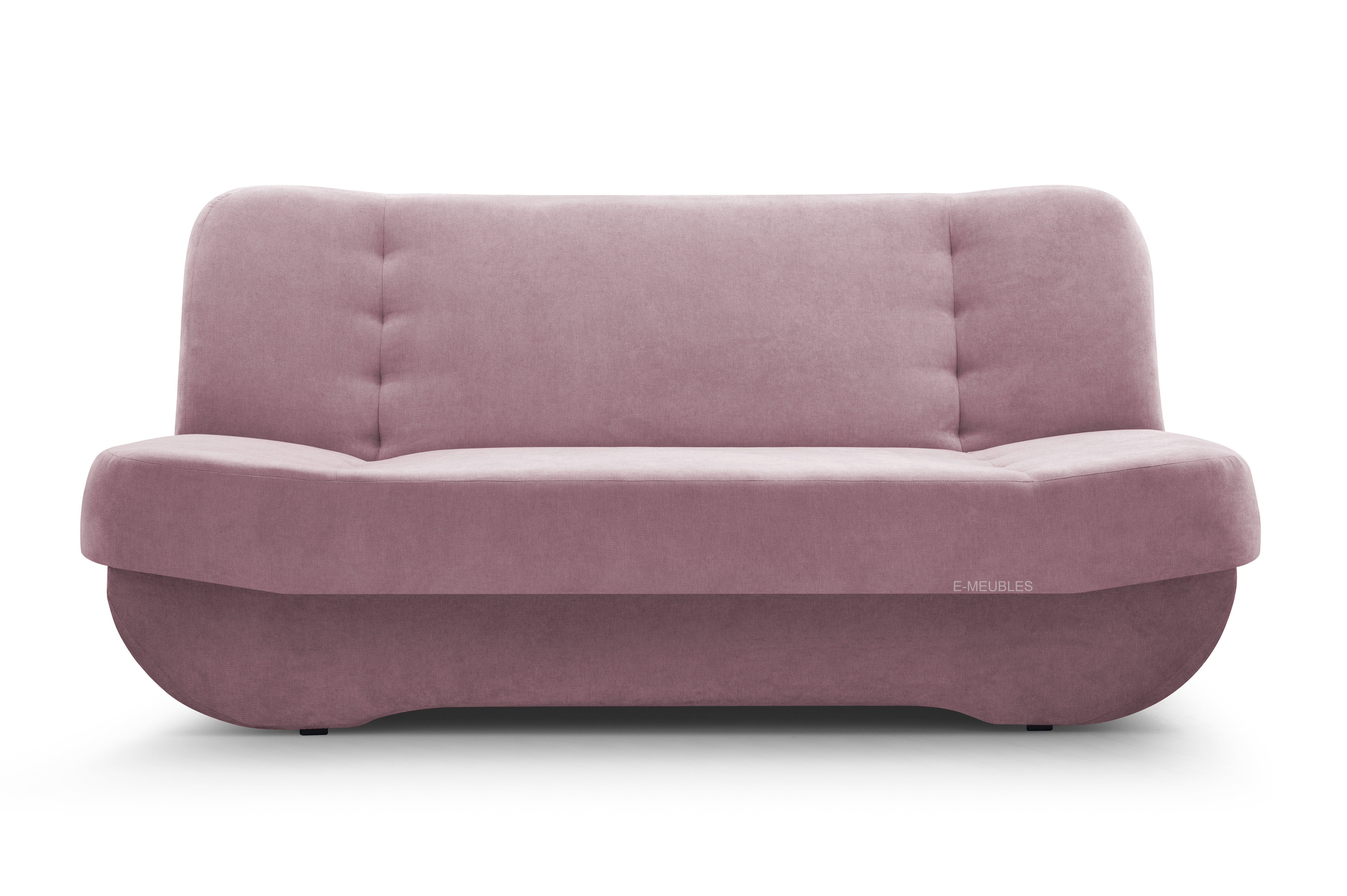 mit Clic-Clack, Rosa Bettkasten Klappsofa MOEBLO Kippsofa Pafos, mit 61 Schlafsofa - SORO Schlaffunktion, Sofa