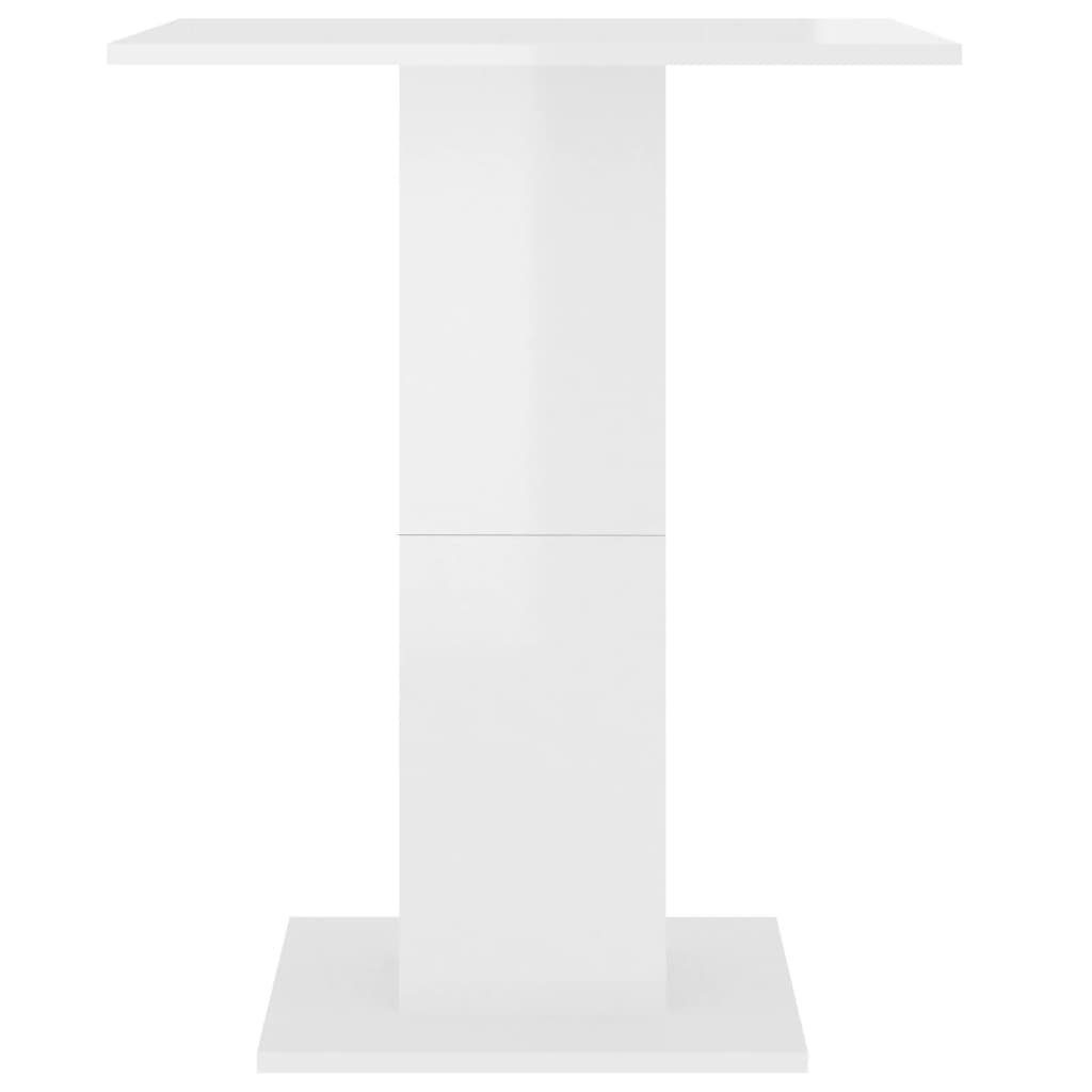 Holzwerkstoff Hochglanz-Weiß Esstisch 60x60x75 Bistrotisch (1-St) cm furnicato