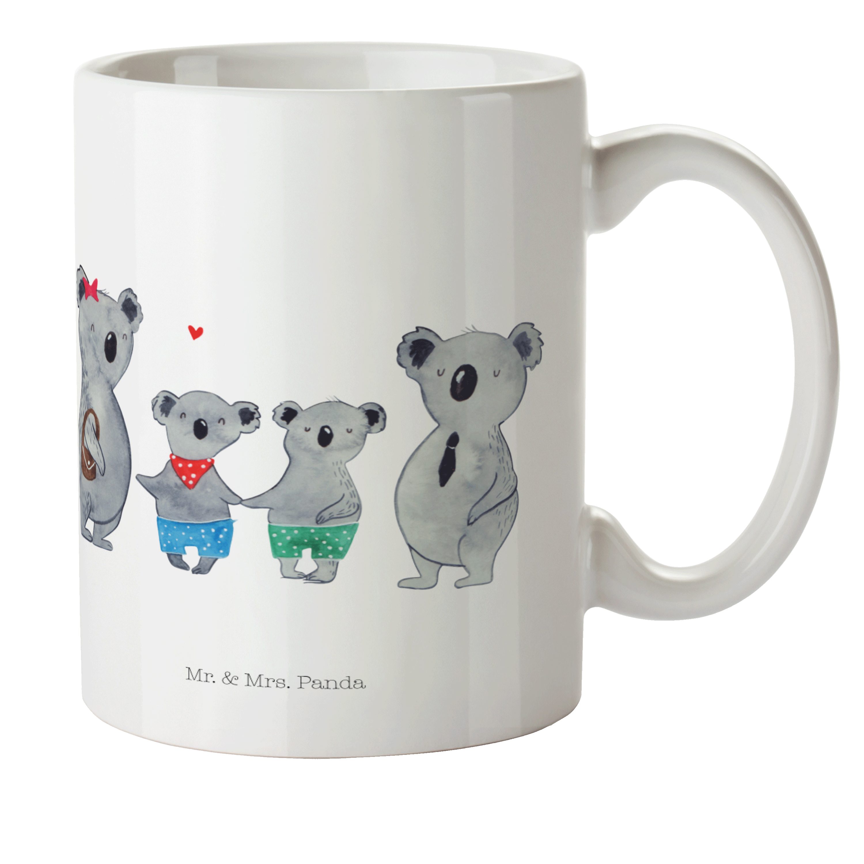 Papa, Mrs. Mr. - Tasse, Panda Familie Geschenk, - Weiß Lieblingsfamilie, Kunststoff & Kinderbecher Koala zwei