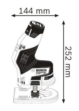 Bosch Professional Akku-Fräse GKF 12V-8, ohne Akku