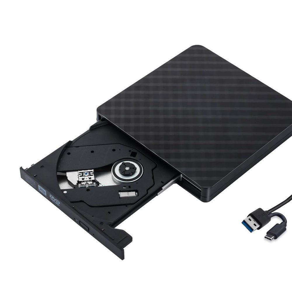 Externes CD DVD Laufwerk, USB 3.0, Tragbarer CD-DVD-Brenner, CD/DVD Portabler DVD-Player