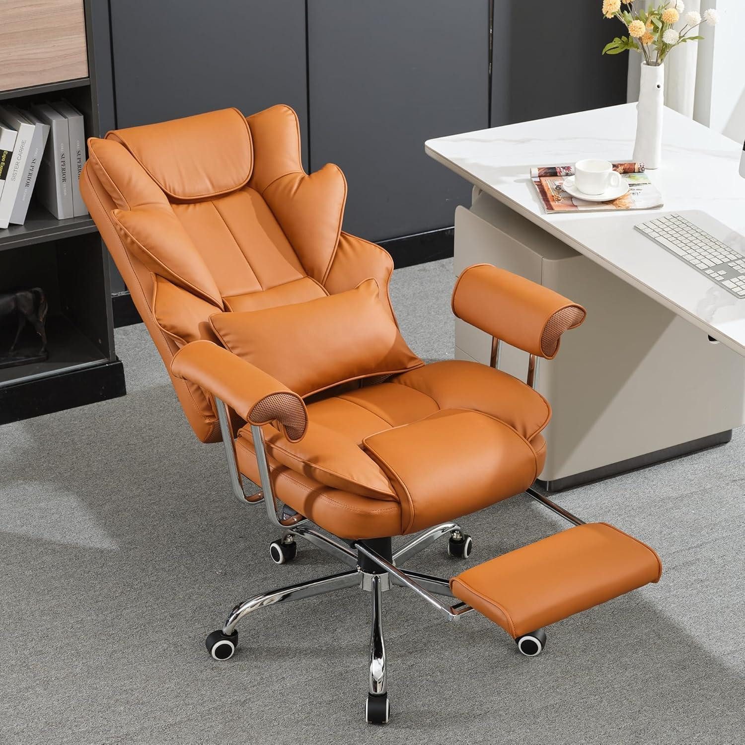 LuxusKollektion Chefsessel Ergonomischer Bürostuhl 230kg PU Leder Chefsesse günstig online kaufen