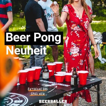 BeerBaller Becher BeerBaller® Hexa Cups - 25 Sechseckige Becher & 3 Bällen als Set, 16oz/473ml