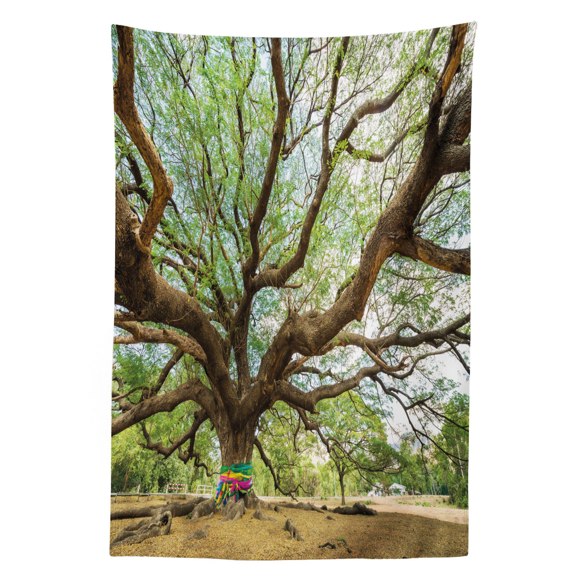 Abakuhaus Wandteppich aus Weiches Mikrofaser Stoff Für das Wohn und Schlafzimmer, rechteckig, Natur Big Regen-Baum Thailand