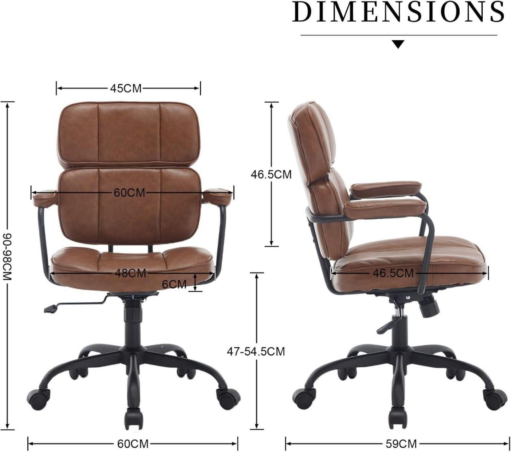 LuxusKollektion Schreibtischstuhl Ergonomischer Computerstuhl PU Leder günstig online kaufen