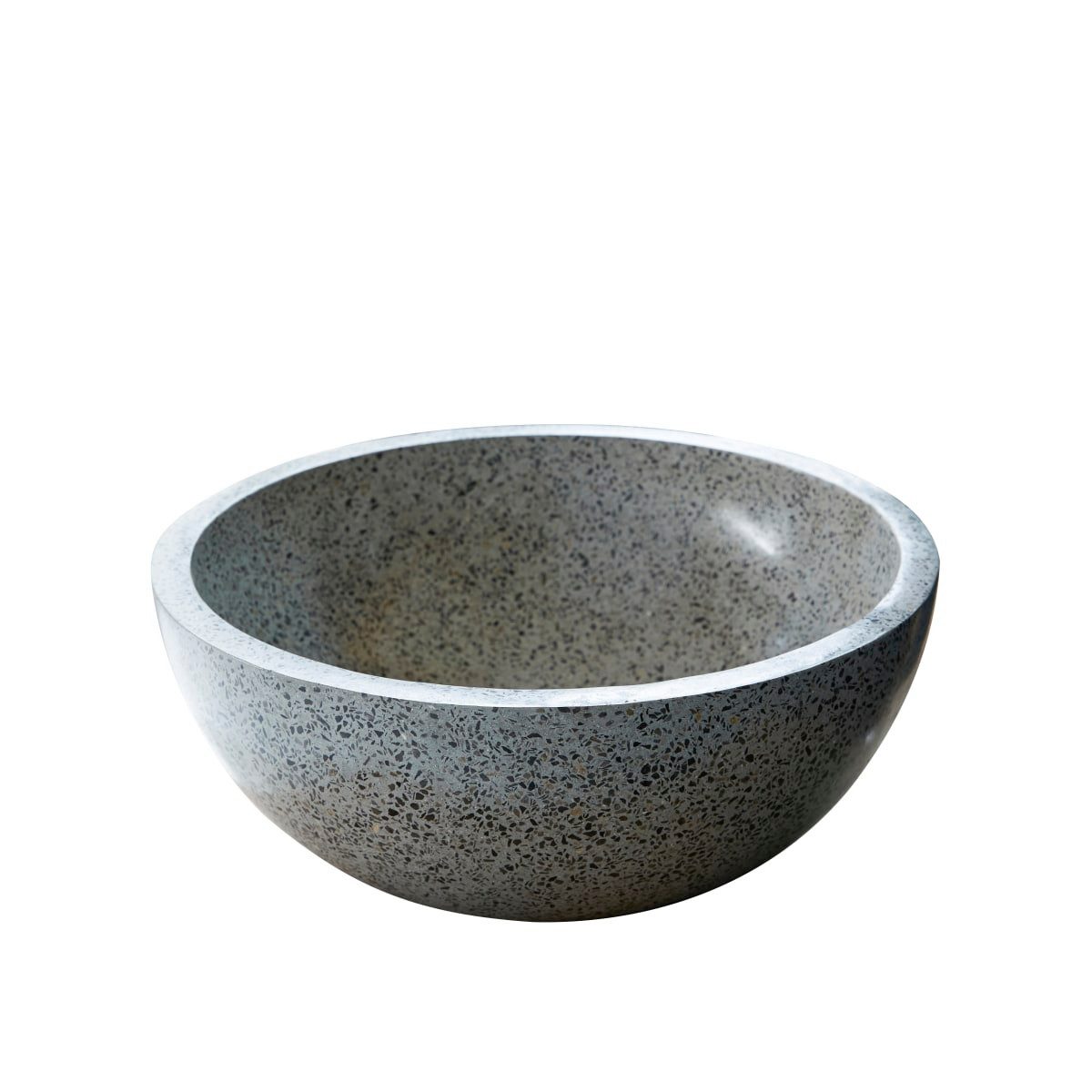 Tikamoon Waschbecken Isa Waschbecken aus Terrazzo grey